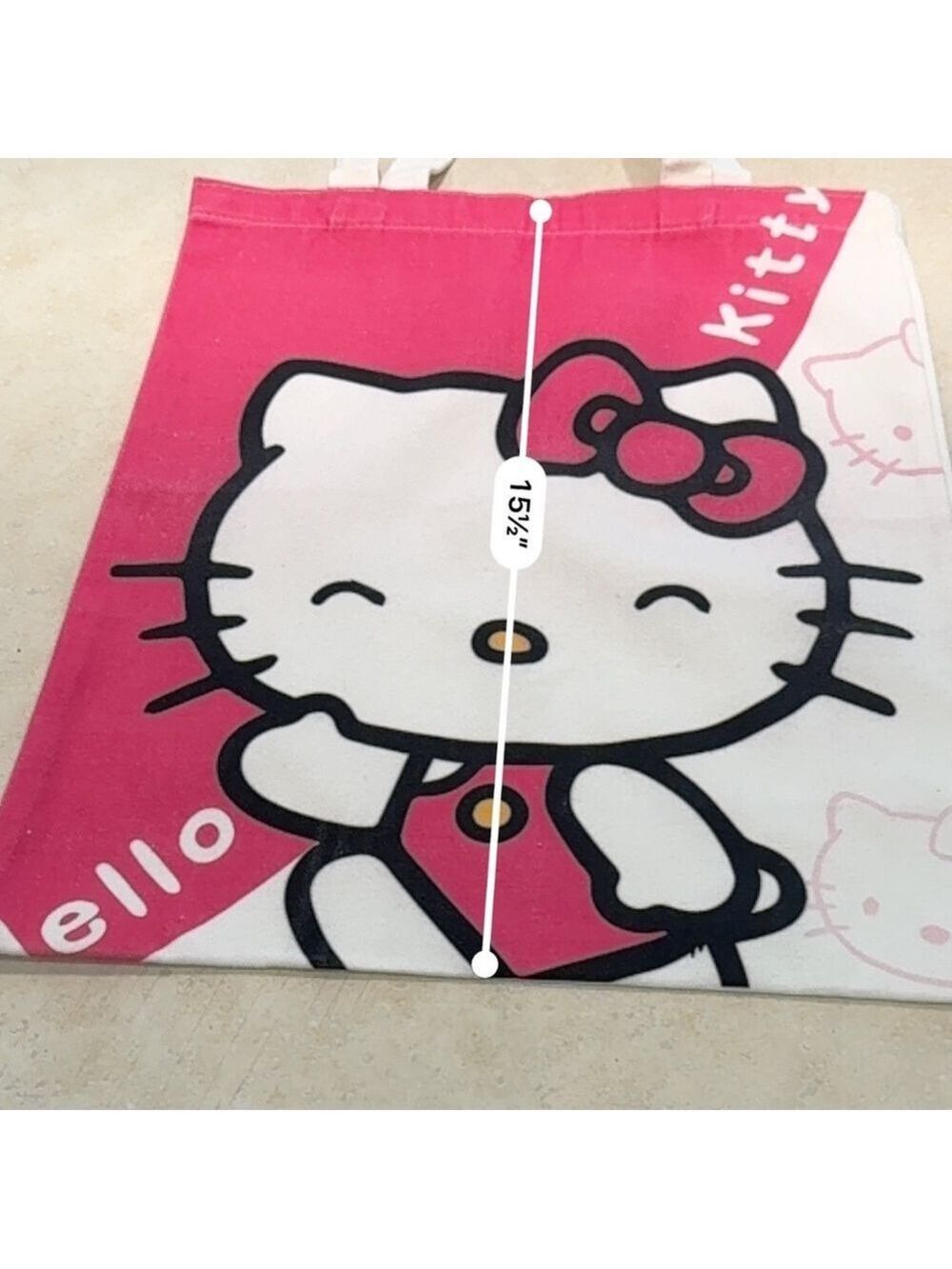Hello Kitty Pink and White Kids Tote Bag - Picture 5 of 7
